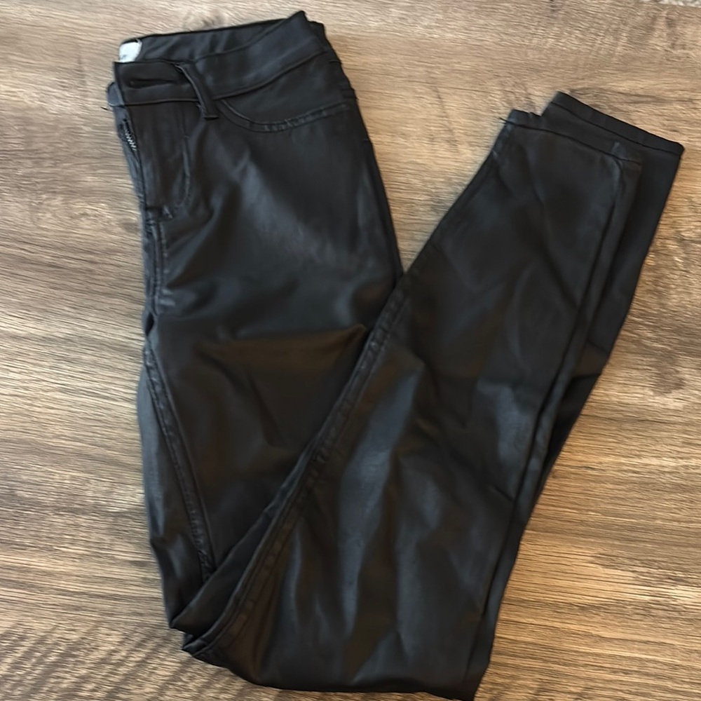 Black Faux Leather Pants brand new without tags , save save save 👍